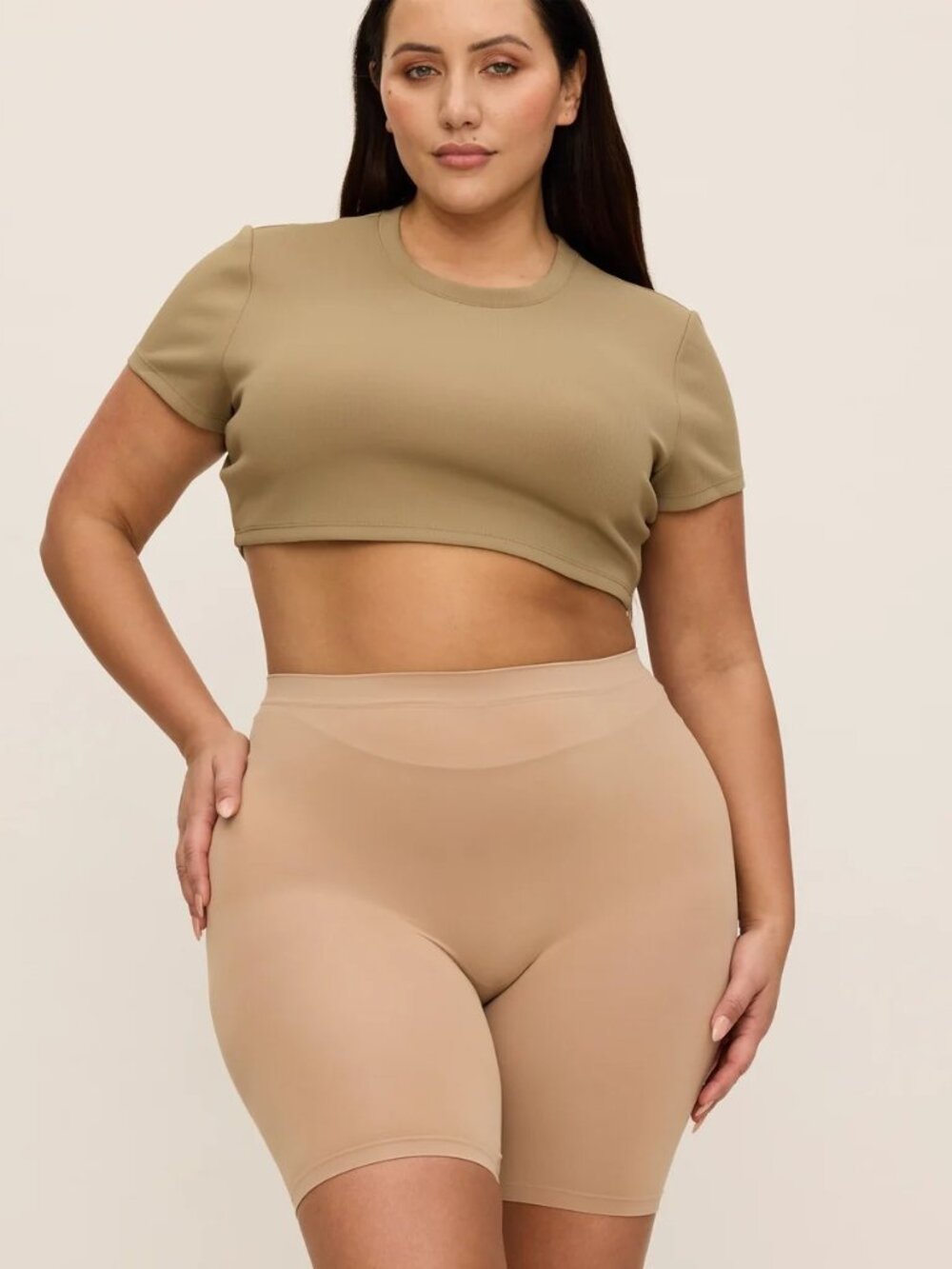NEW Thigh Society WhispAir Cooling Anti-Chafe Short Almond 7" M/L